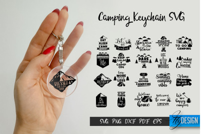 Camping SVG. Keychain SVG. Keyring SVG. Summer Camp Bundle.