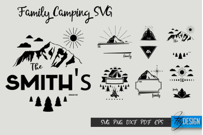 Personalized Camping. Camping Monogram. Family Monogram SVG.