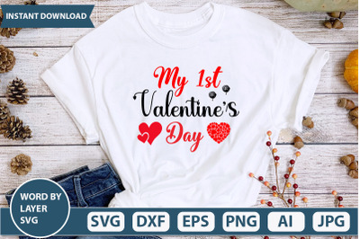 my 1st valentine day SVG cut file