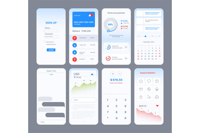 Web page templates. App design for user easy experience online digital
