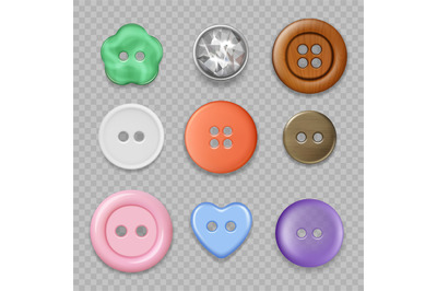 Tailor buttons. Colored clothes buttons closeup textile accessories fa