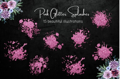 Pink Glitter Splashes Collection