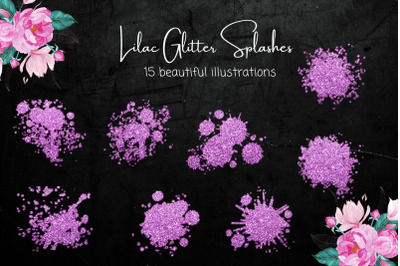 Lilac Glitter Splashes Collection