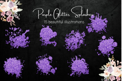 Purple Glitter Splashes Collection