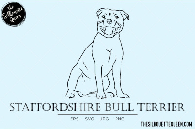 Staffordshire Bull Terrier Sketch