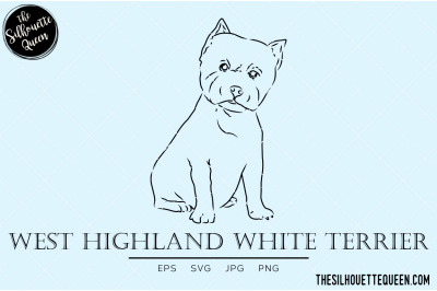 West Highland White Terrier Sketch