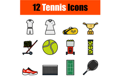 Tennis Icon Set