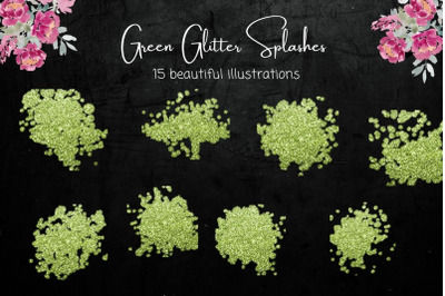 Green Glitter Splash Collection