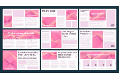 Business templates. Flyer and magazine pages media presentation layout