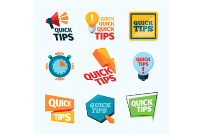 Quick tips. Creative promotional stickers label reinders with place fo