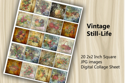 Digital Collage Sheet - Vintage Still-Life