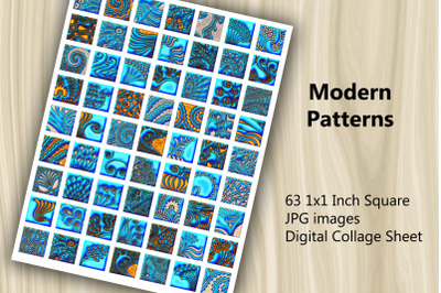 Digital Collage Sheet - Modern Patterns