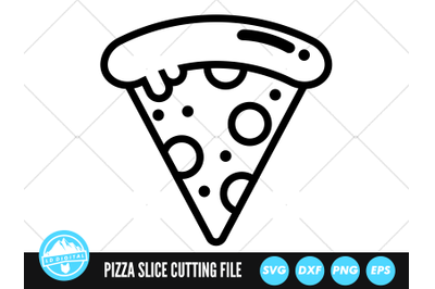 Pizza Slice Outline SVG | Pizza Slice Cut File | Pepperoni Pizza SVG