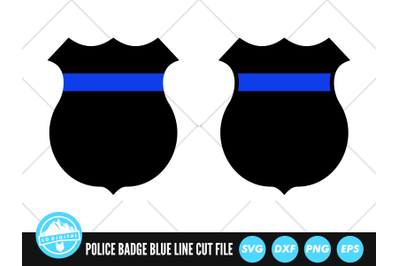 Police Badge Blue Line SVG | Police Shield Cut File | Thin Blue Line