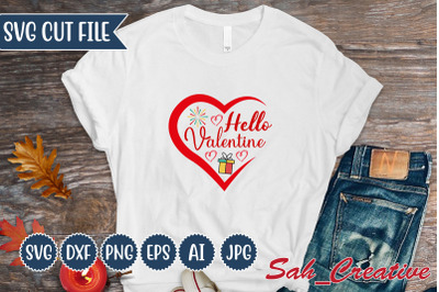 Hello valentine svg