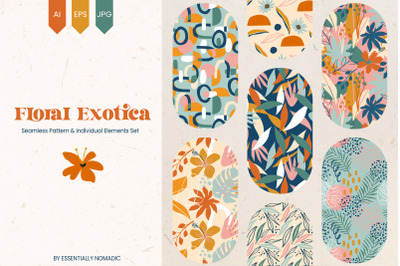 Abstract Floral Pattern &amp; Illustration