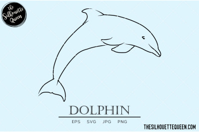 Dolphin Hand sketched, hand drawn vector clipart