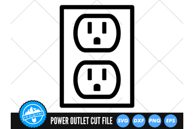 Power Outlet SVG | Power Socket Cut File | Electrical Outlet SVG