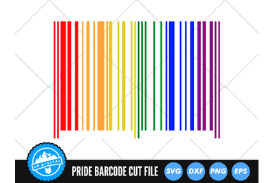 Gay Pride Barcode SVG | Pride 2022 Cut File | LGBTQ Love SVG