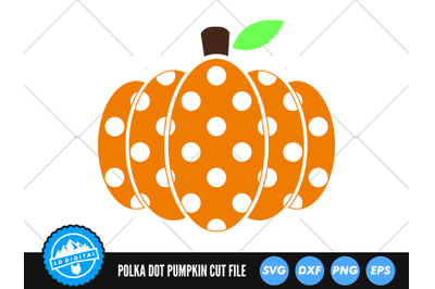 Pumpkin Polka Dot SVG | Halloween Cut File | Fall SVG