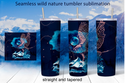 Seamless nature 20 oz skinny tumbler sublimation design png