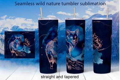 Seamless nature 20 oz skinny tumbler sublimation design png