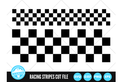 Racing Stripes SVG | Checkered Stripes Cut File | Race Flag SVG