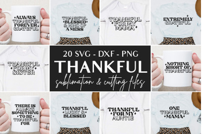 Thankful SVG Thanksgiving | Tshirt designs bundle