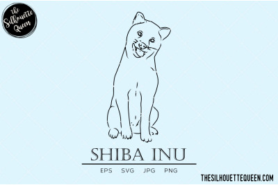 Shiba Inu Hand sketched, hand drawn vector clipart