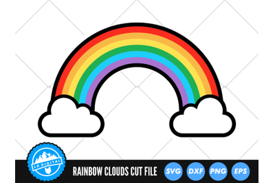 Rainbow Clouds SVG | Rainbow Cut File | Rainbow SVG