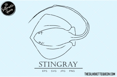 Stingray Hand sketched, hand drawn vector clipart