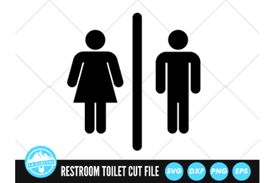 Restroom Symbol SVG | Toilet Sign Cut File | Restroom SVG