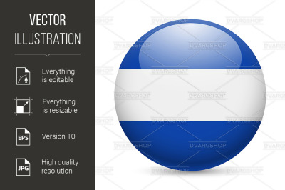 Round glossy icon of El Salvador