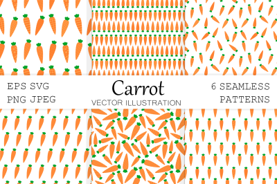 Carrot seamless pattern. Carrot background. Carrot SVG