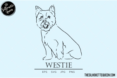 Westie Hand sketched, hand drawn vector clipart