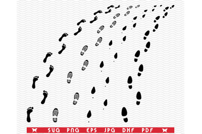 SVG Footprints, Shoe Prints, Digital clipart