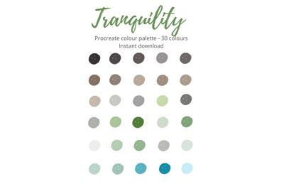 Tranquility Procreate Palette/ Swatch
