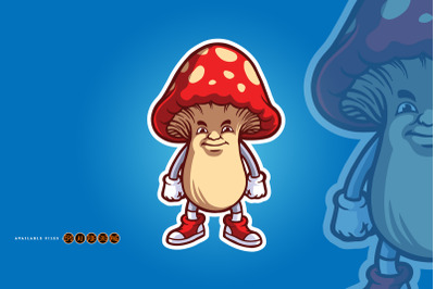 Mushrooms esport logo mascot gaming