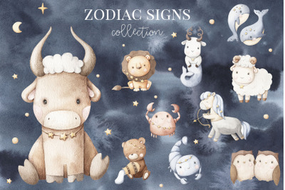 Baby zodiac signs clipart. Astrology