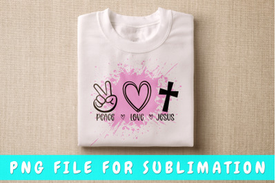 Peace love Jesus png for sublimation