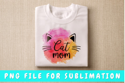 Cat mom PNG for sublimation