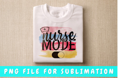 Nurse mode on PNG for sublimation