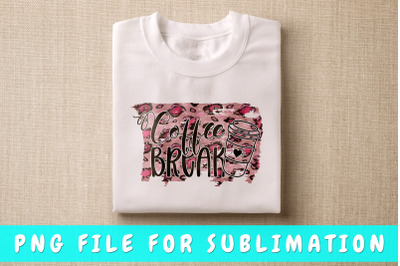 Coffee break PNG for sublimation