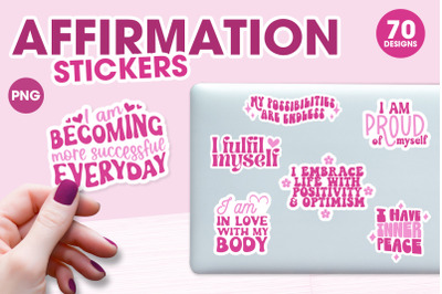 Affirmation Stickers Bundle | Printable laptop stickers
