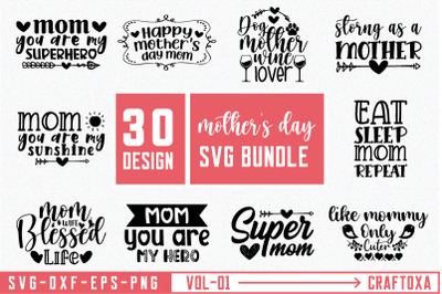 Mother&#039;s day SVG Bundle, Mom quotes