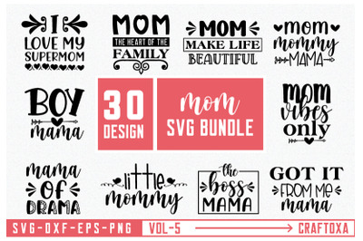 Mom lettering SVG Bundle, Mom quotes