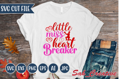 Little miss heart breaker svg Design