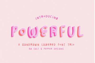 Powerful Font Trio (Layered Fonts, 3D Fonts, Shadow Fonts)
