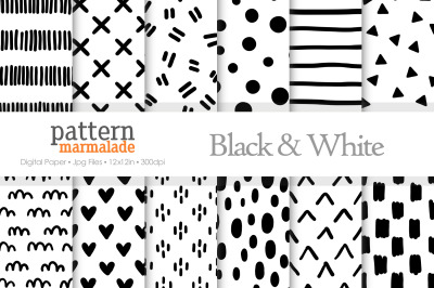 Black And White - Doodles/Dots/Lines/Loves - BV020B