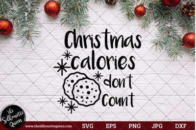 Christmas Calories Don&#039;t Count Saying/ Quote